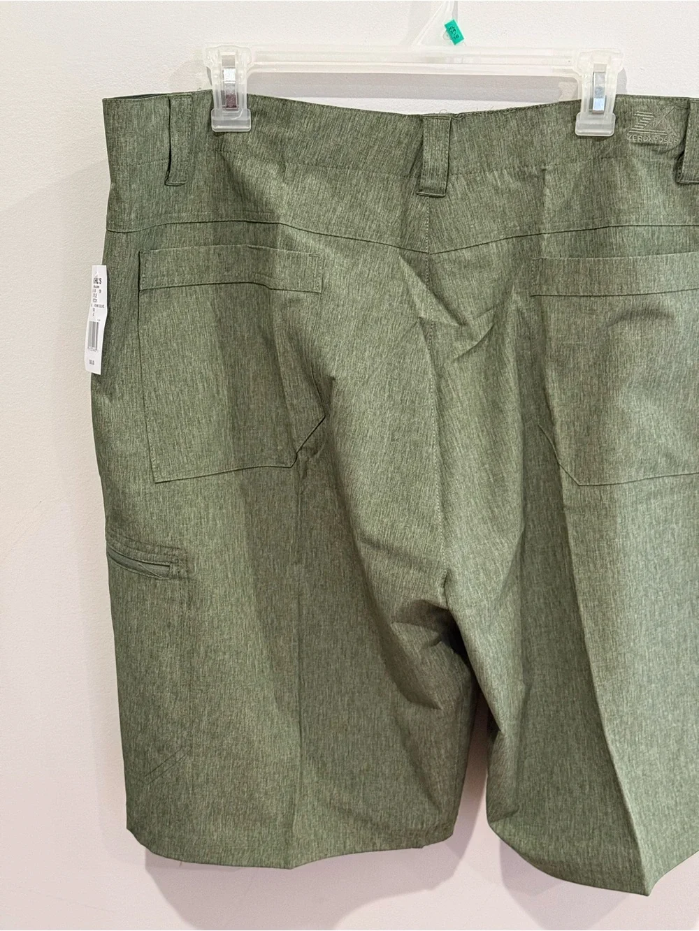 New Zeroxposur 42 Men's Green Performance Shorts w Pockets 261